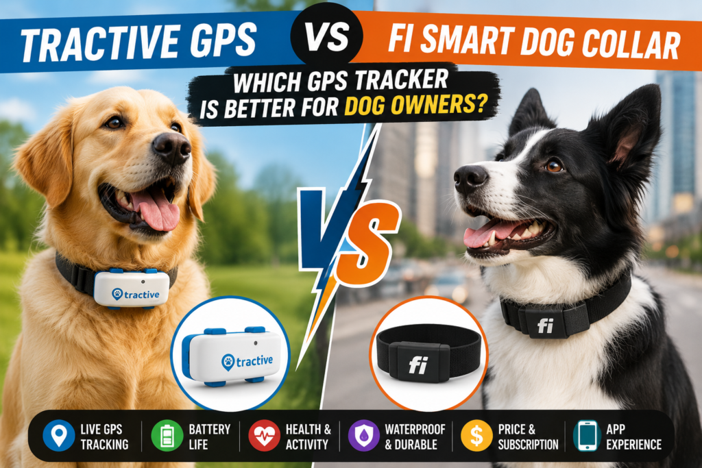 Tractive GPS vs Fi Smart Dog Collar
