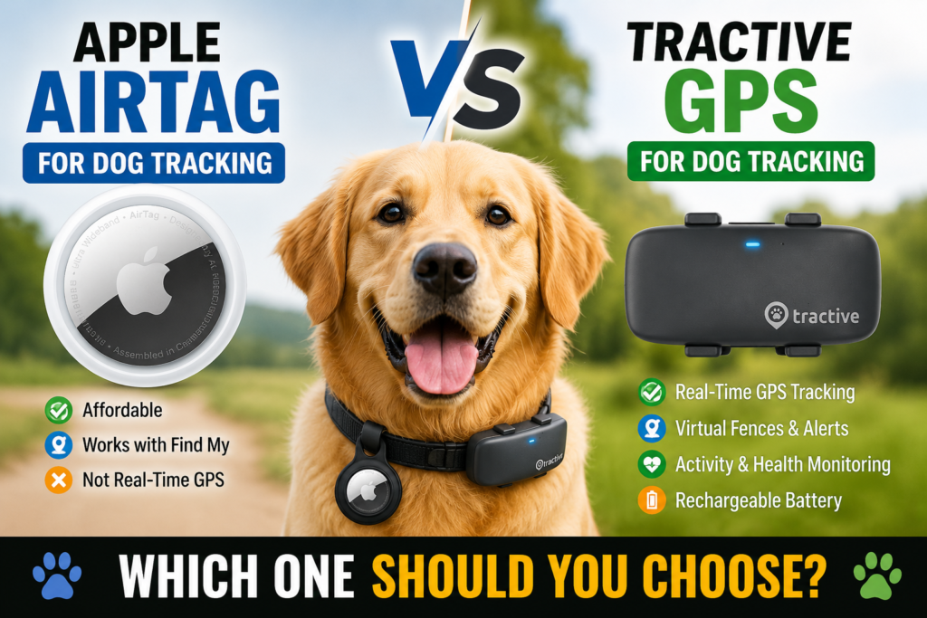 Apple AirTag vs Tractive GPS